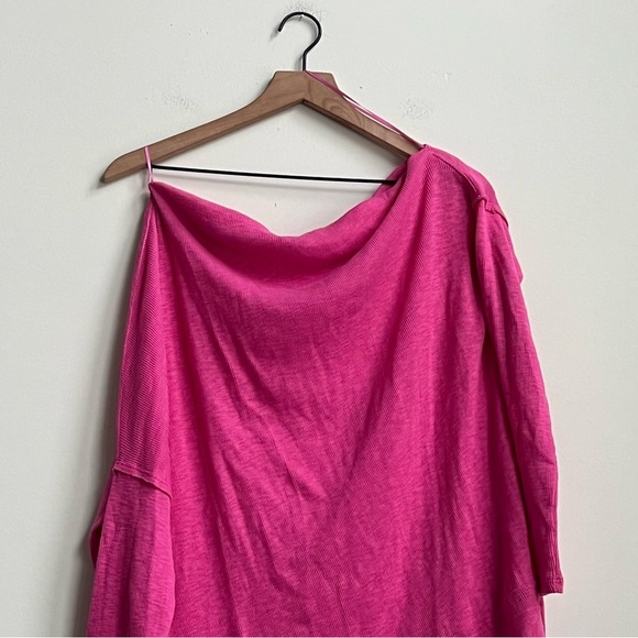 Free People Get Together Long Sleeve Slouchy Top Dancing Queen off shoulder - Picture 9 of 11